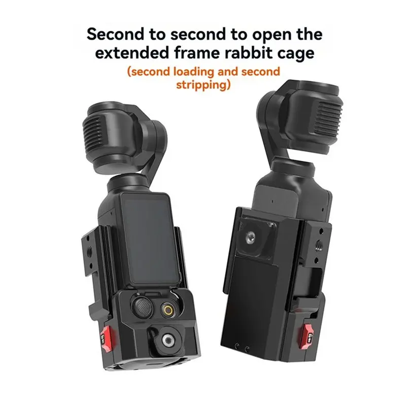 

ABZW Protection Frame For DJI OSMO POCKET 3 Aluminum Extend Adapter With Quick Release Stand Cold Shoe Mount Housing Shell