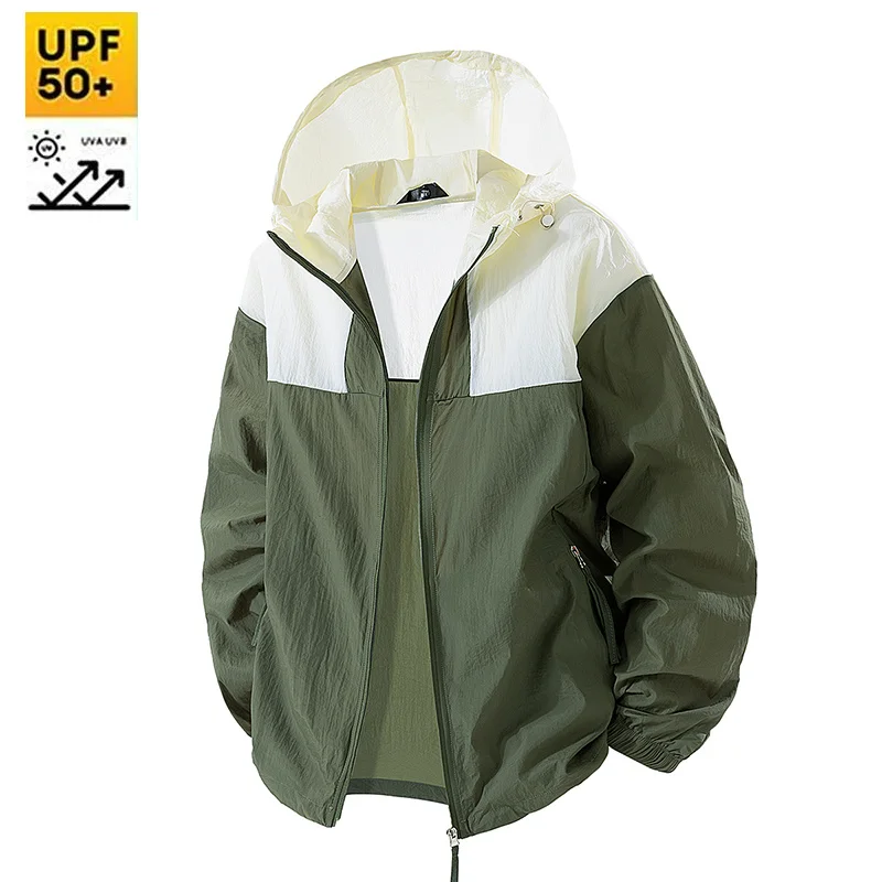 Summer UPF50+ Sunscreen Clothing Men Jackets Outdoor Couple Models Lightweight Breathable Jacket Hooded Gym Sport Windbreaker