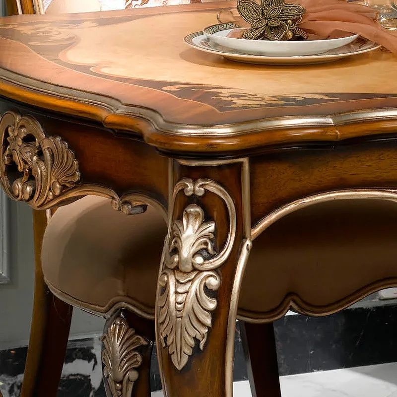 European-style dining table and chair combination neoclassical dining chair table dining chair combination furniture