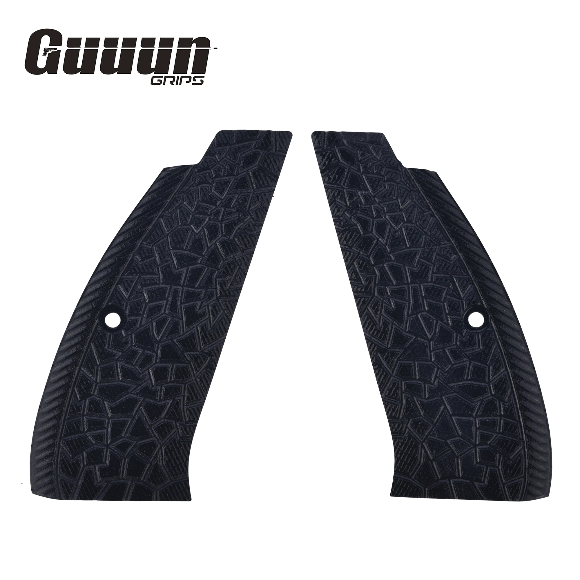 Guuun CZ 75 Grips, Full Size G10 Tactics CZ sp01 Grip Aggressive Thin Rock Texture