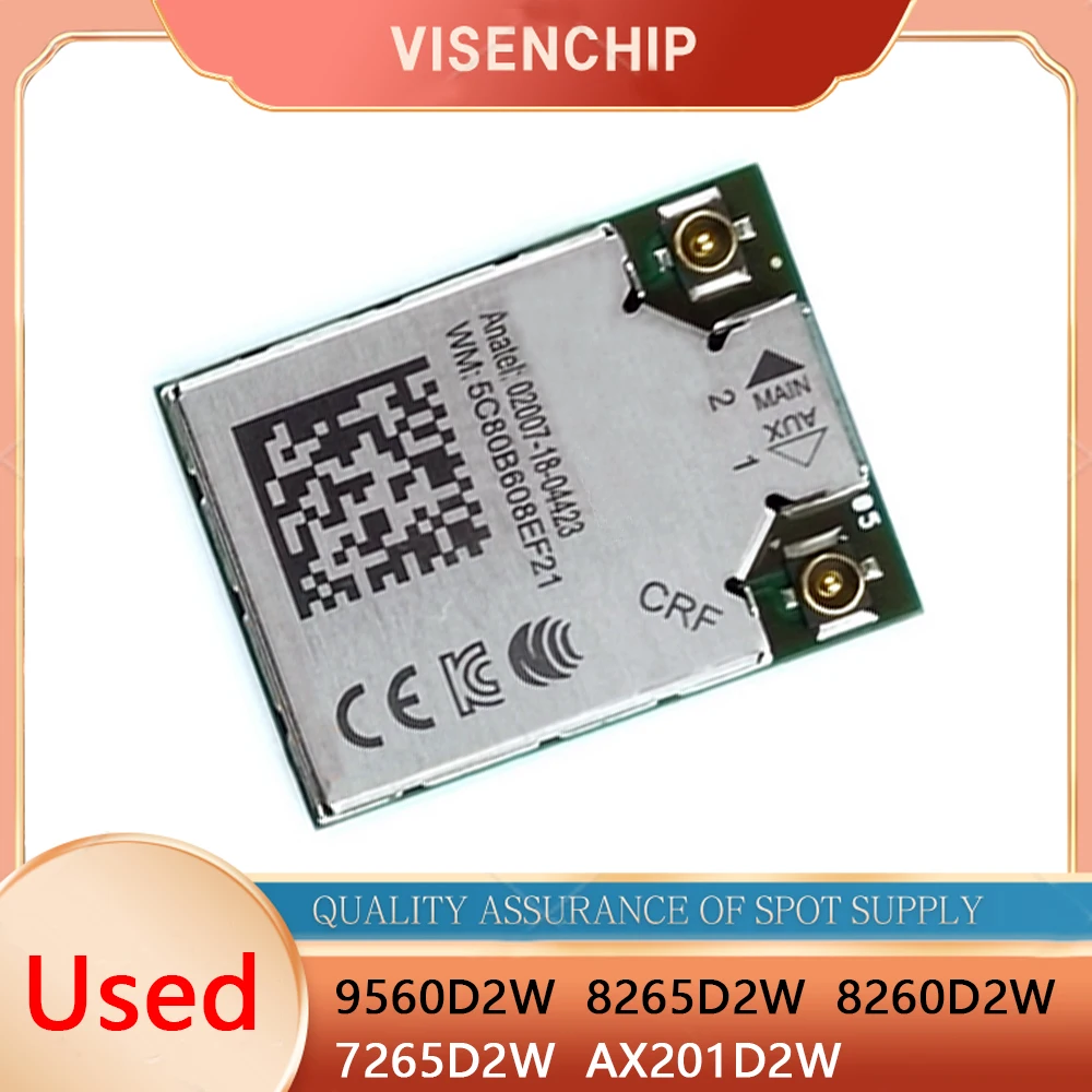 1piece Used test 100% work 9560D2W AX201D2W 8260D2W 8265D2W 7265D2W WIFI Bluetooth Module  Wireless Network Card Notebook Modul