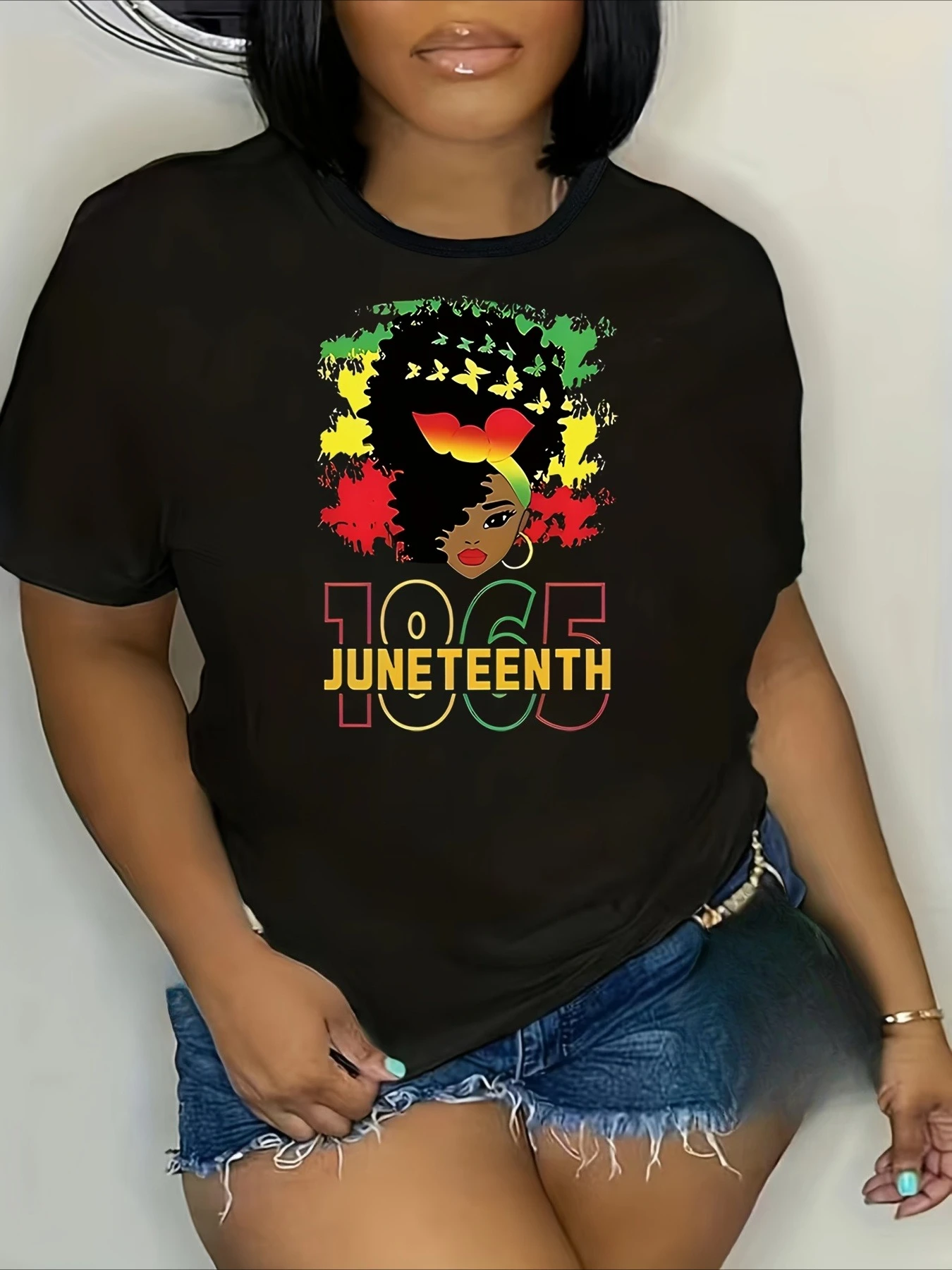 Juneteenth Celebration T-Shirt Women Men Casual Crew Neck Juneteenth 1865 Streetwear Tshirts