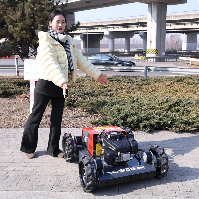 

Customized RC Robotic Diesel Power Crawler Lawn Mower for Grass Cutting Home Mini Farm Flail Lawn Mowers