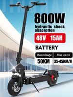 DT08 2024 New Electric Scooter Peak 1100w 48v 15ah Max Speed 40km/h Hydraulic Shock Absorption 10 Inch Tyres Foldable escooter