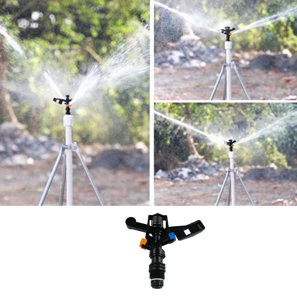 

1 Pcs 1/2 '' Rocker Sprinkler 360 Degrees Automatic Rotation Garden Sprinkler Irrigation Rocker Arm Nozzle