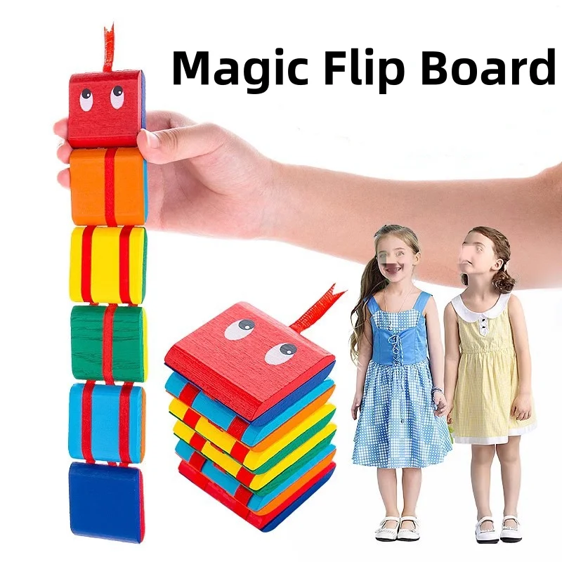 novidade-infantil-brinquedo-engracado-descompressao-visual-illusionflipo-flip-flap-colorido-escada-de-madeira-presente-de-interacao-pai-filho