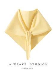 CHICUU Women 100% Cashmere Scarf Spring Autumn Little Triangle Scarf Cashmere Knitwear 90*30cm Small Scarf Pure Color