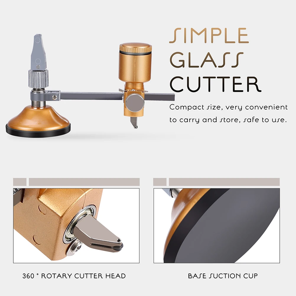 Glass Cutter Circular Cutter 400mm Adjustable Suction Cup Tile Ceramic Glass Circle Cutting Tool Easy Read Graduations