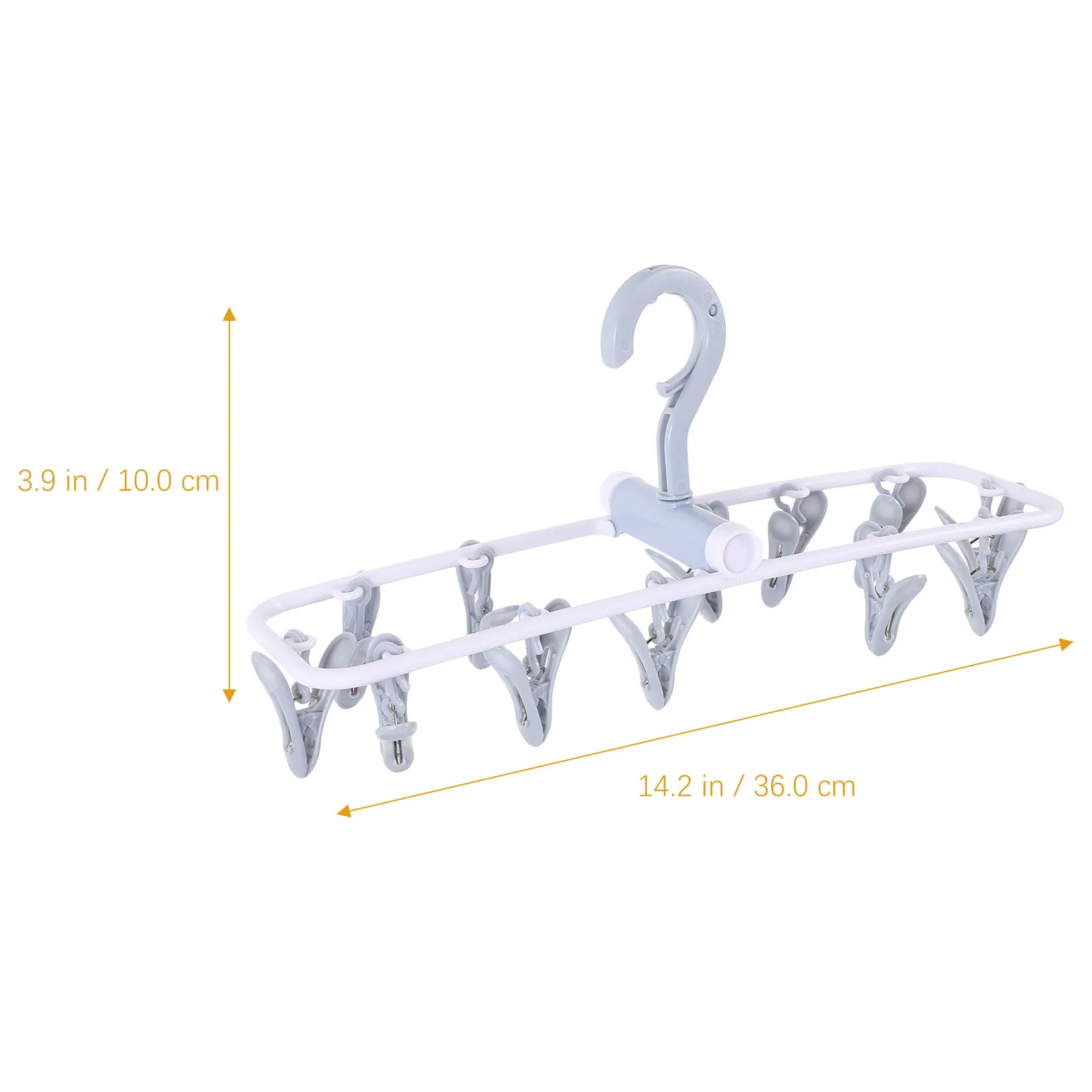 12 Clip Foldable Clip and Drip Laundry Hanger Strong Pegs Hanging Drying Rack for Delicates Lingerie Hosiery Drying Drip Hanger
