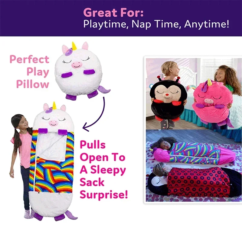 أكياس النوم الحيوان للأطفال ، أكياس النوم الكرتون للأطفال ، وسادة دمية أفخم ، كيس النوم كسول لينة دافئة ، الفتيان والفتيات هدية عيد الميلاد #5