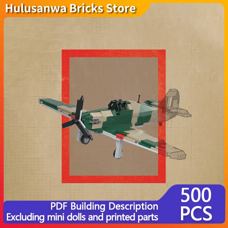 

Mk.I WW2 Military Fighter Jets Model MOC Building Bricks War Equipment Modular Technology Gifts Holiday Assemble Children Toys