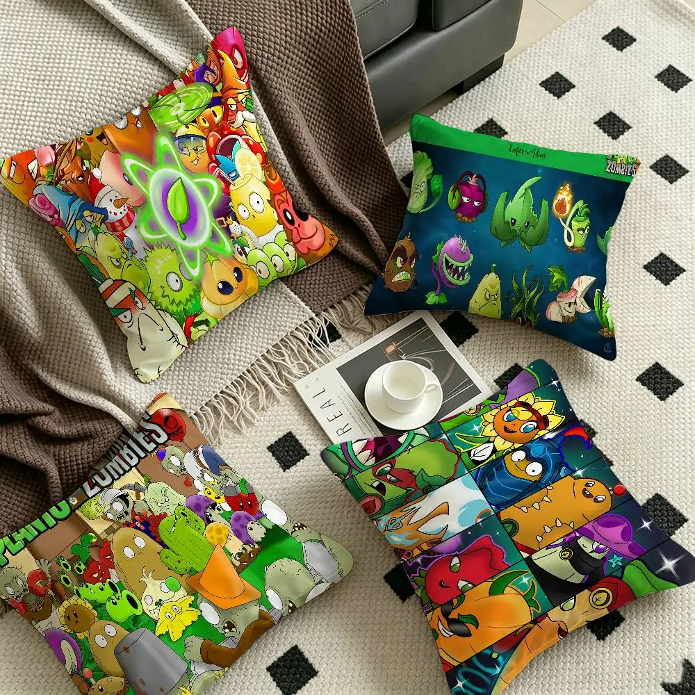 Game P-Plants Vs Z-Zombies Personalized Pillow Cover Kids Bedroom Wild Party Decor Pillowcase kid Birthday shower Gift