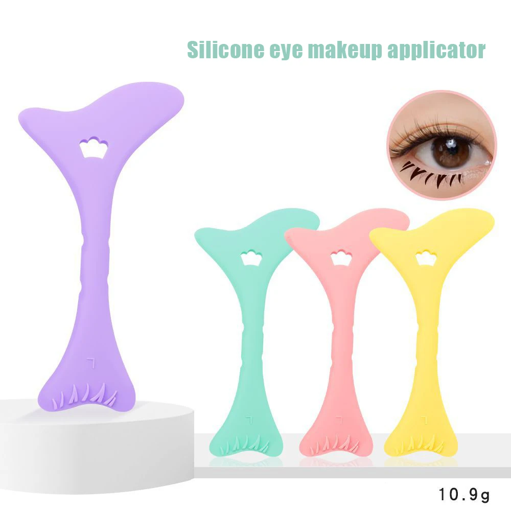 Plantillas de delineador de ojos de silicona, puntas de ala, dibujo de Marscara, lápiz labial, ayuda para usar, aplicador de máscara de crema facial, herramienta de maquillaje reutilizable
