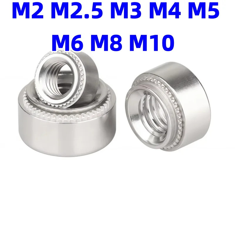 10PCS M2 M2.5 M3 M4 M5 M6 M8 M10 304 Stainless Steel CLS Self-Clinching Nut Press Insert Rivet Nut Nutsert Rivnut Slab 0.8-3.2mm