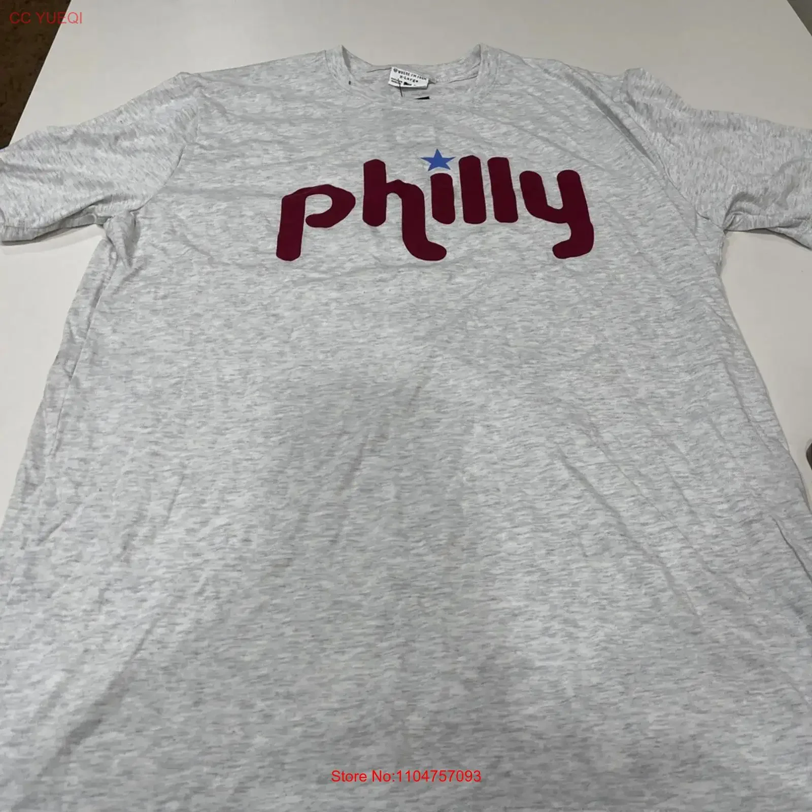 Where I m From Philly Crewneck T Shirt heather Grey XL vintage Washed fashion Casual Stretched Versatile homme Breathable Soft