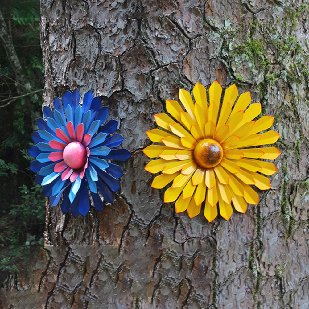 

Iron Art Flower Decor Metal Wall Sculpture Hanging Sunflower nament Home Office Cafe Shop Hotel Bedroom Living Room Kitchen