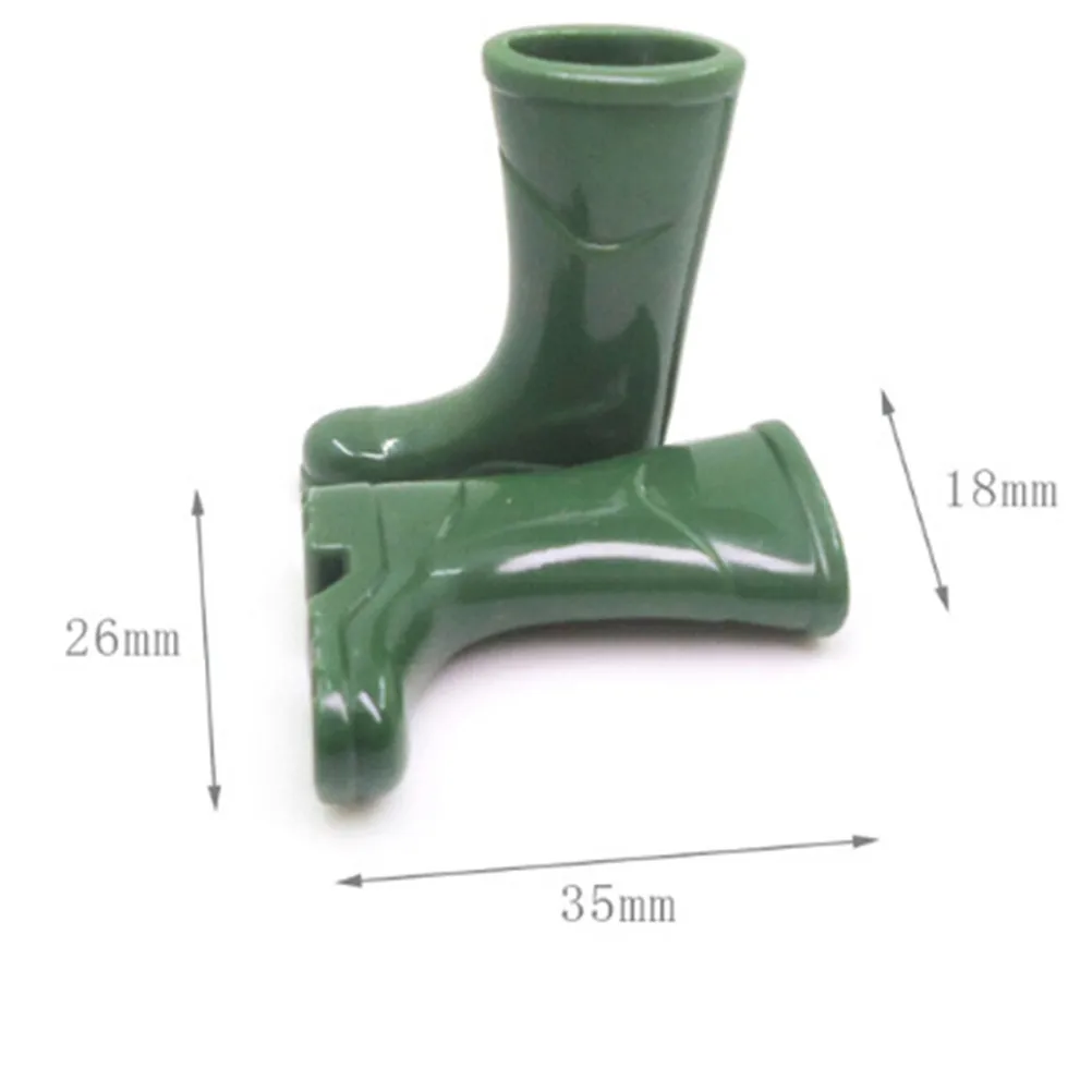 Botas de lluvia en miniatura para casa de muñecas, Mini Botas de lluvia de goma, decoración artística para el suelo, accesorios de juguete, 1/12, 1 par