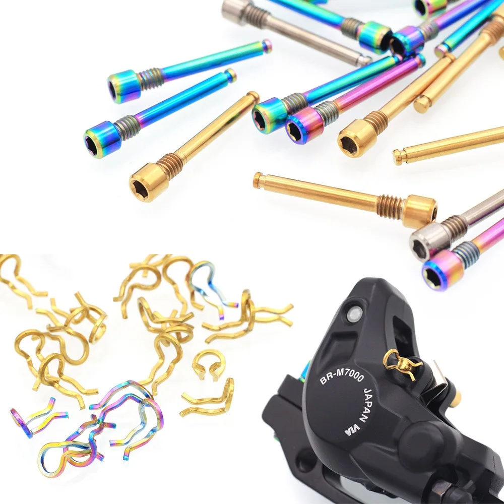 

Clips Screw Lining Pins Bike Titanium Clamp Screws Retainer Pin Bicycle Hydraulic Disc Bolts Bike Circlip Disc Brake Pad Bolts