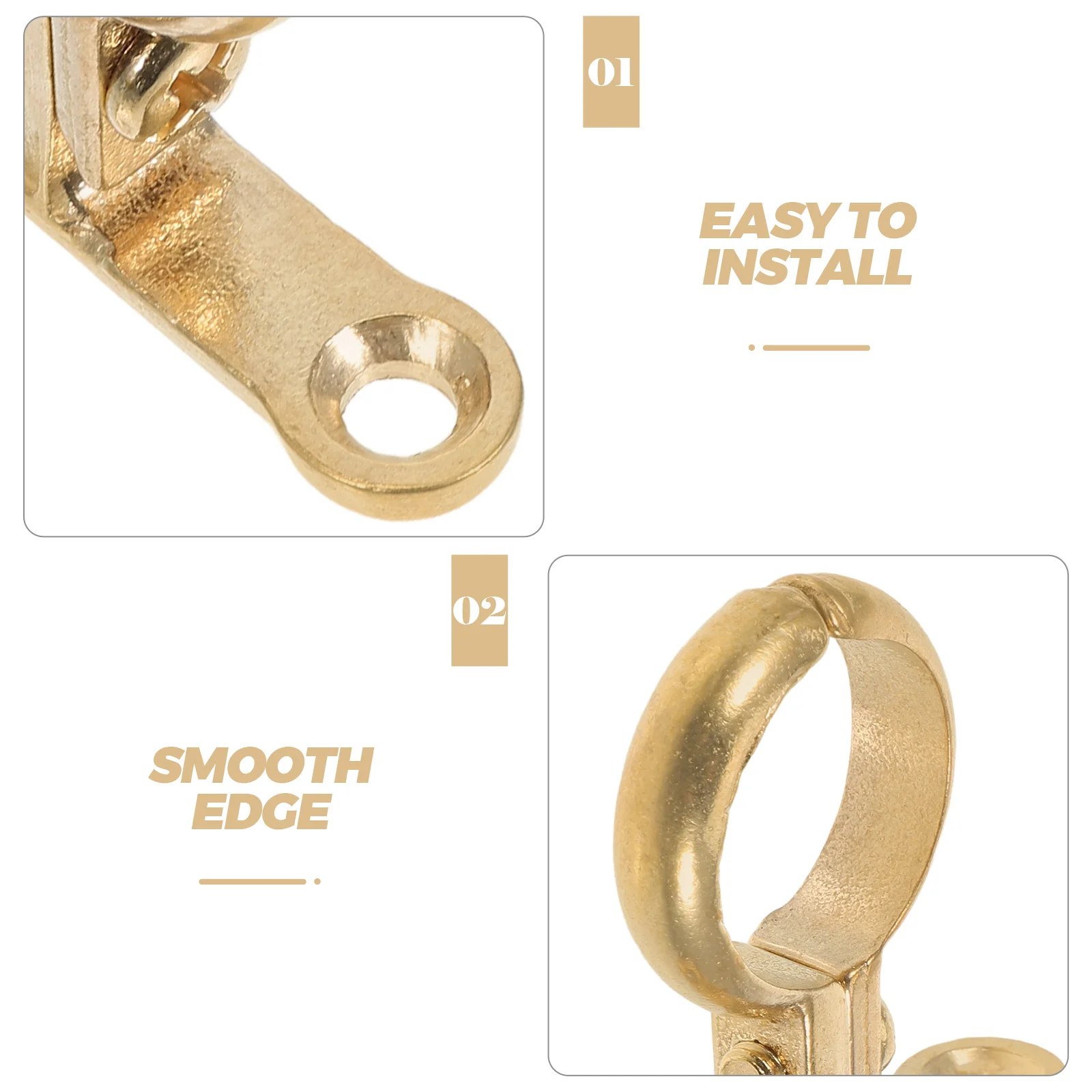 

2 Pcs Pipe Clamp Water Fixing Buckle Card Hose Hanger Heavy Duty Golden Cable for