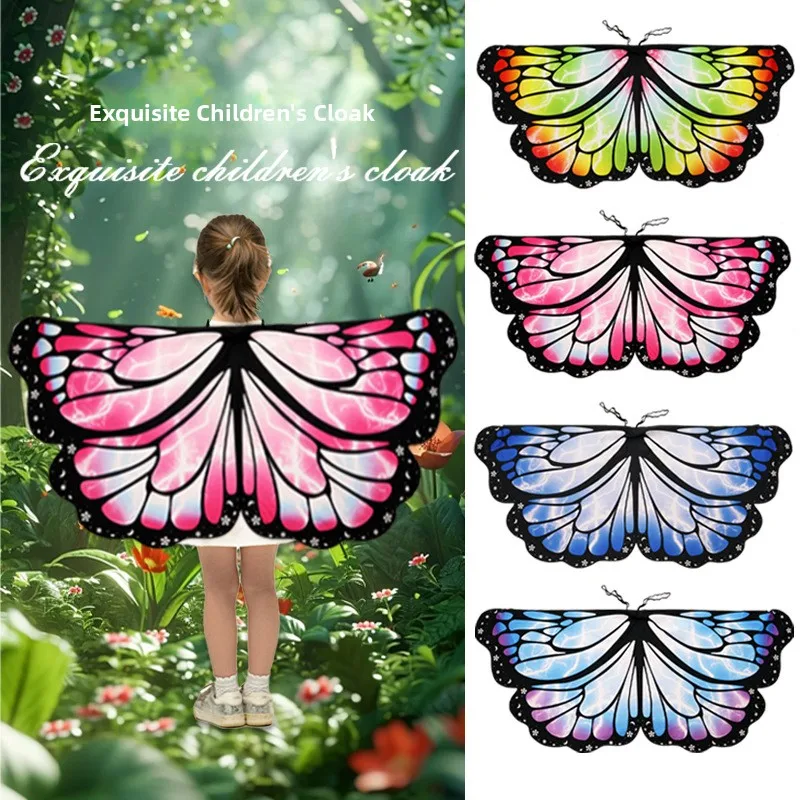 

Digital Print Gradient Halloween New Children's Shawl Cape Outerwear Wing Style Decorative Winter Summer