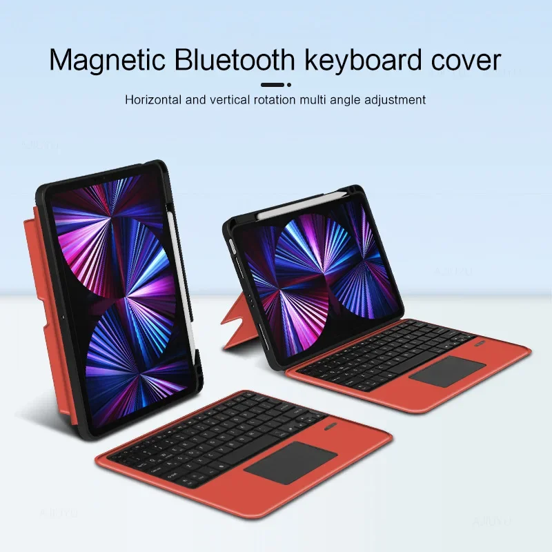 

Bluetooth Magic Keyboard Suitable for iPad Pro 12.9 Magic Bluetooth Keyboard Case Air5/4 Backlit Split Horizontal and Vertical