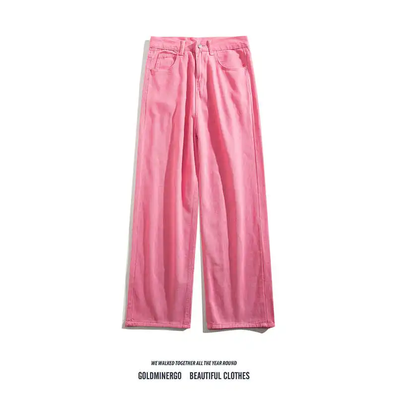 

Джинсы свободного кроя в стиле ретро-американский джинс, прямые, широкие штанины, повседневные, весна-осень