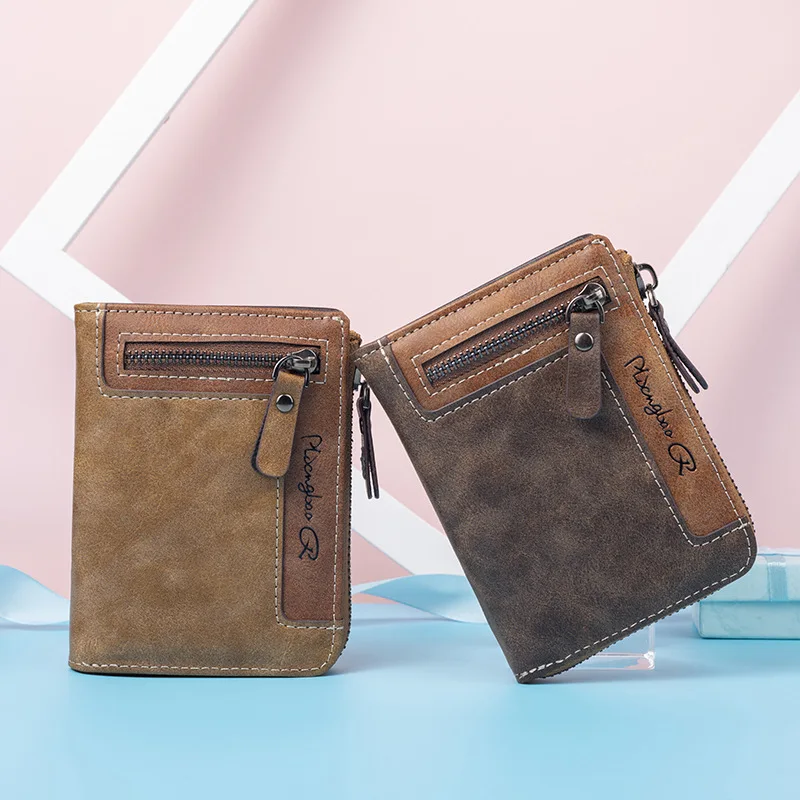 Мужской-короткий-кошелек-в-стиле-ретро-​​многофункциональный-модный-кошелек-на-молнии-из-искусственной-кожи-высококачественный-держатель-для-кредитных-карт-идеальный-подарок-для-мужчин