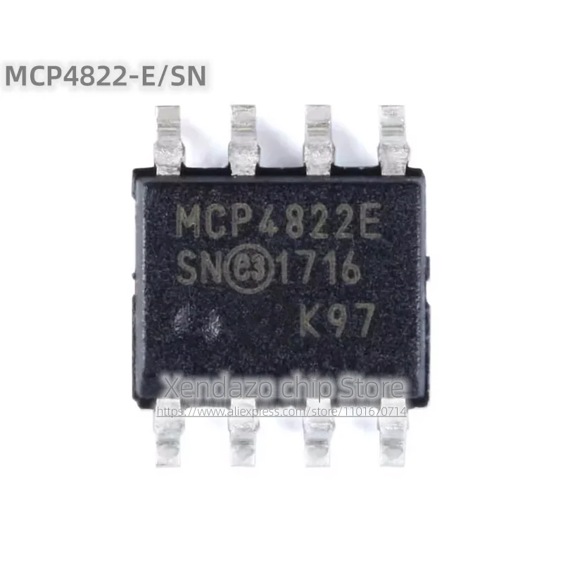 2pcs/lot MCP4822-E/SN MCP4822E SOIC-8 package Original genuine Analog-to-digital converter chip