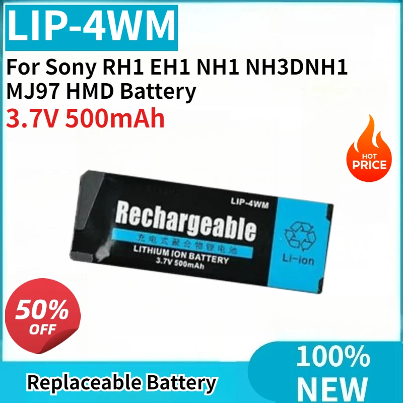 

Высококачественная сменная батарея LIP-4WM 3,7 В 500 мАч для Sony RH1 EH1 NH1 NH3DNH1 MJ97 HMD
