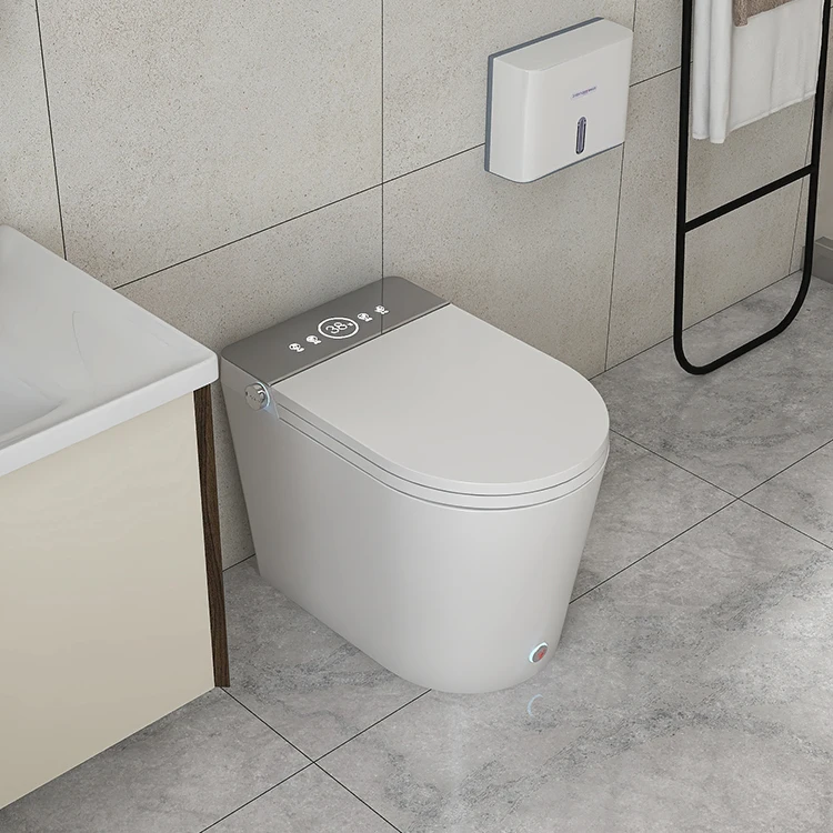 Bathroom  Ceramic s Trap Auto Flush Toilet Bowl Intelligent Electronic Automatic Wc Small Smart Toilet with Bidet