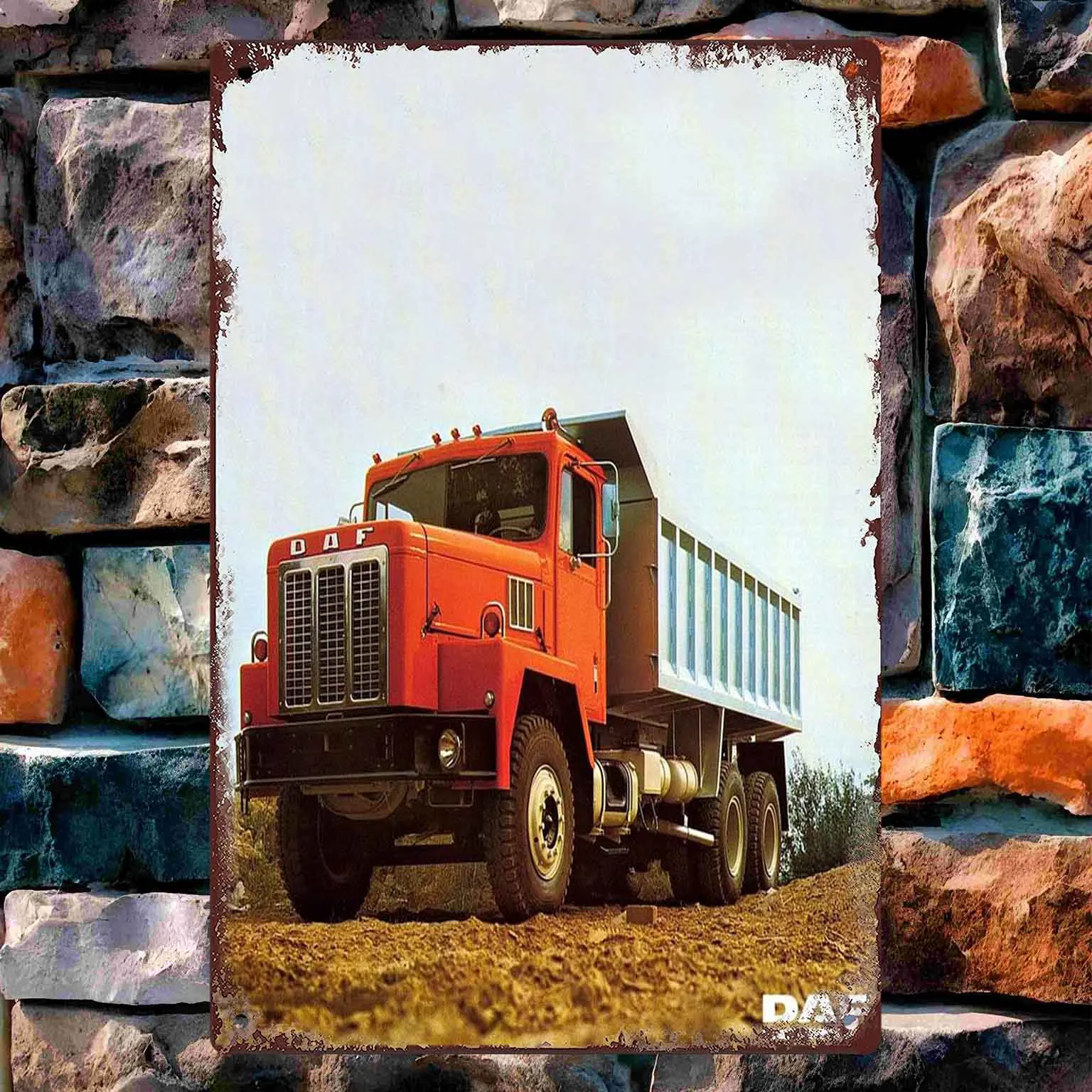 

Нагрузчик Совок Песок На Строительный Двор Винтаж Металлический Настенный Знак Плакат Украшение