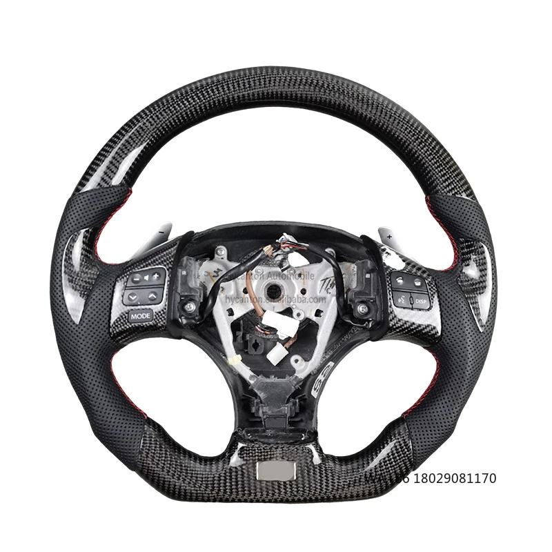 Professional Manufacturer Carbon Fiber Perforated Leather Sports Steering Wheel for Lexus IS250 IS300 Car Steering Wheel
