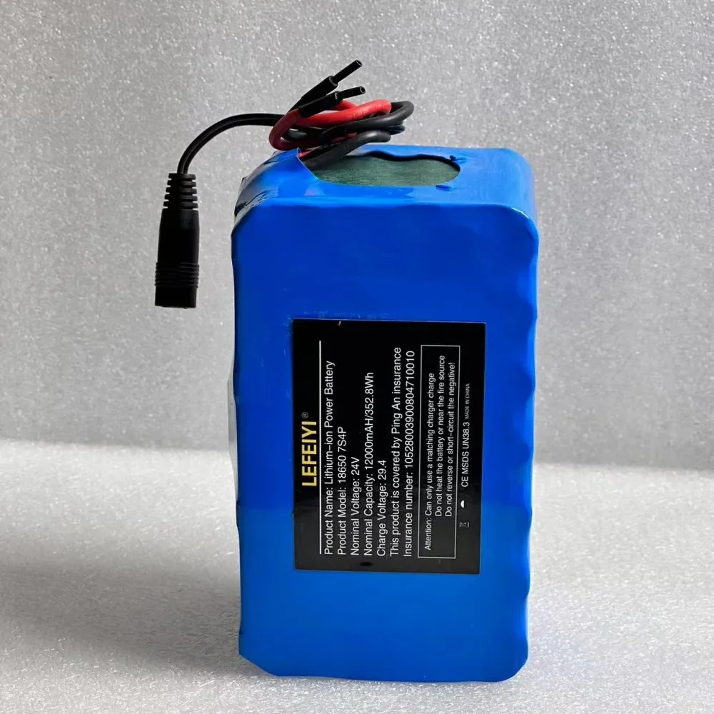 24V 7S4P 18650 20Ah Rechargeable Lithium Ion Battery Pack 29.4V for Batteries-29.4V Charger