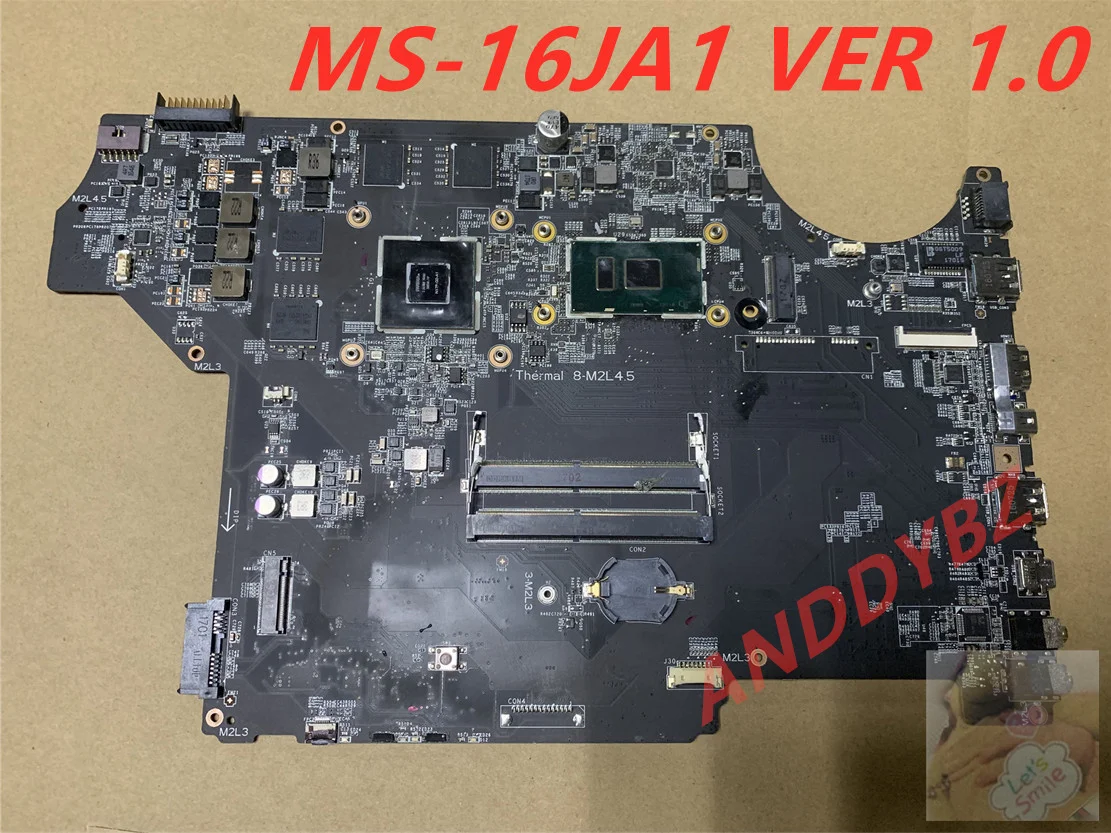 

Used MS-16JA1 VER 1.0 FOR MSI PL62 (7TH GEN) MS-16JA MS-179A PL72 Mainboard WITH I5 I7 CPU AND GTX1050M TESED OK