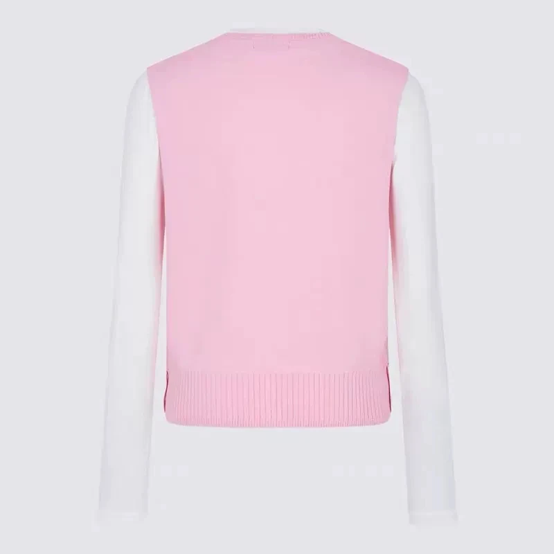 Model Same Style Women Golf Top 2026 Autumn Winter New Color Block Knit Sweater, Youthful Versatile Sports Long Sleeve Pullover