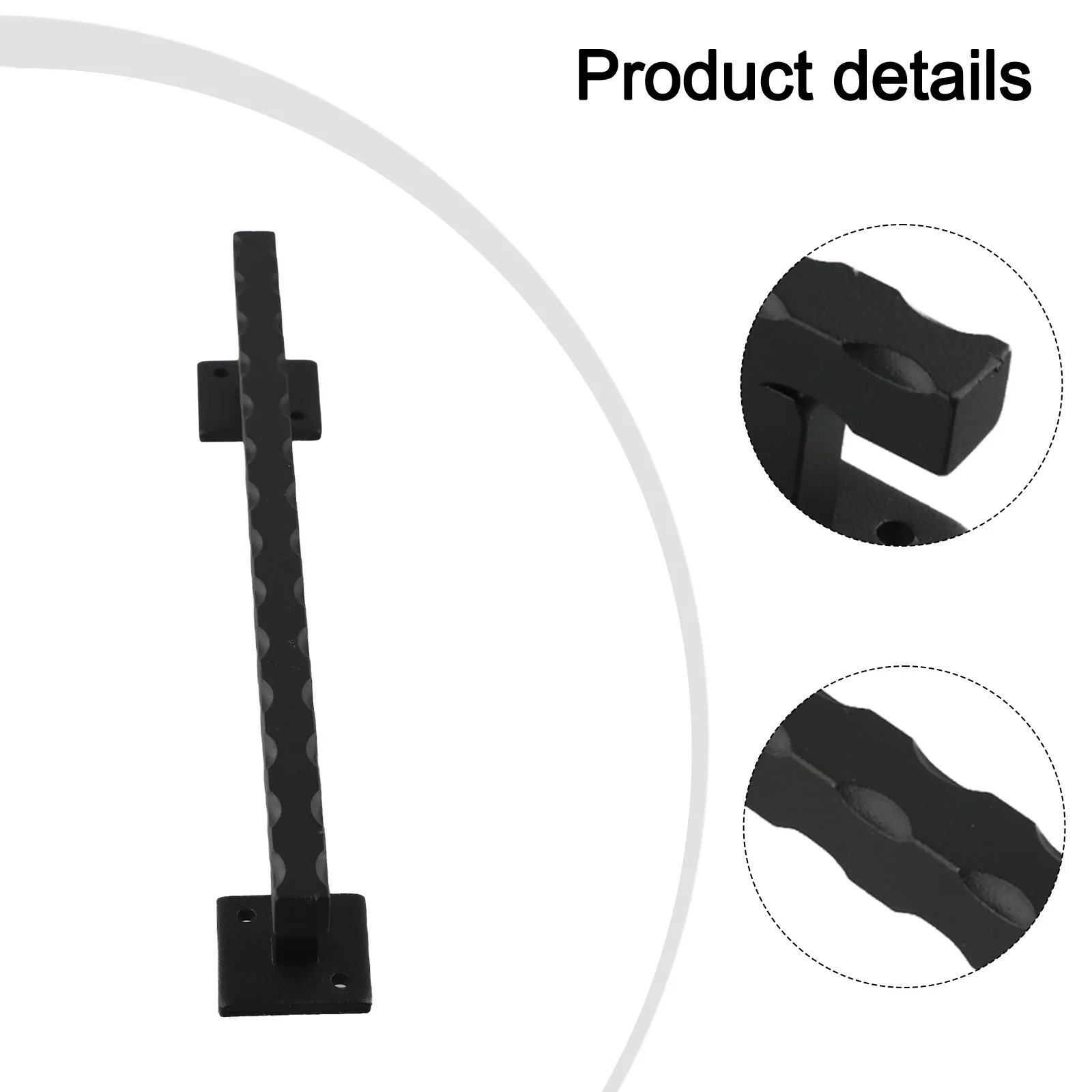 12 Inch Pull Handle Sliding Barn Door Handle Distinct Aesthetic High-Traffic Durability Indoor Outdoor Use Matte Black Finish