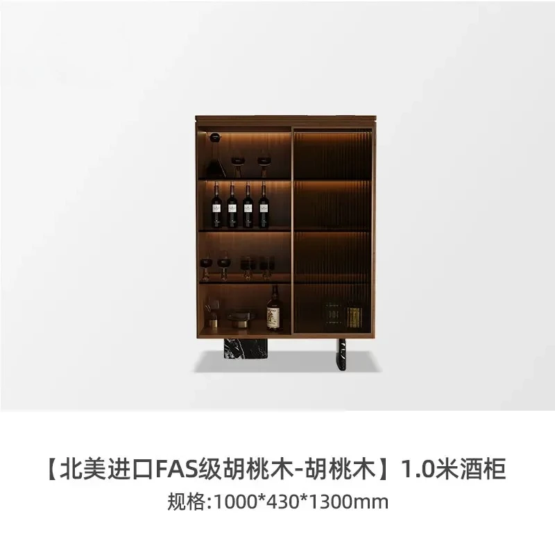 H Italian light luxury wine cabinet antique dining side living room wall locker home display guest dining room decorative cabine