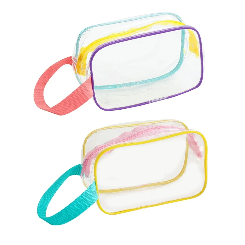 Fashion Transparent Cosmetic Bag PVC Women Zipper Makeup Bags Beauty for Case Travel Make Up Storage Bath Toil