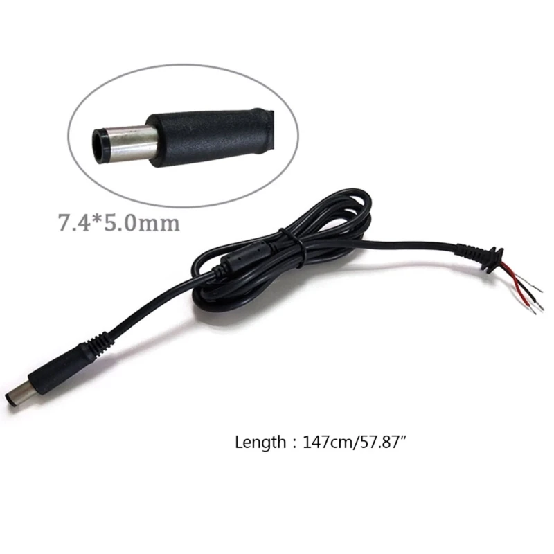 for Dc Cable 7.4mm x 5.0mm Male Plug for Dc Power Adapter Pigtail Cable Cord with Needle for Dell Laptop Power Adapter