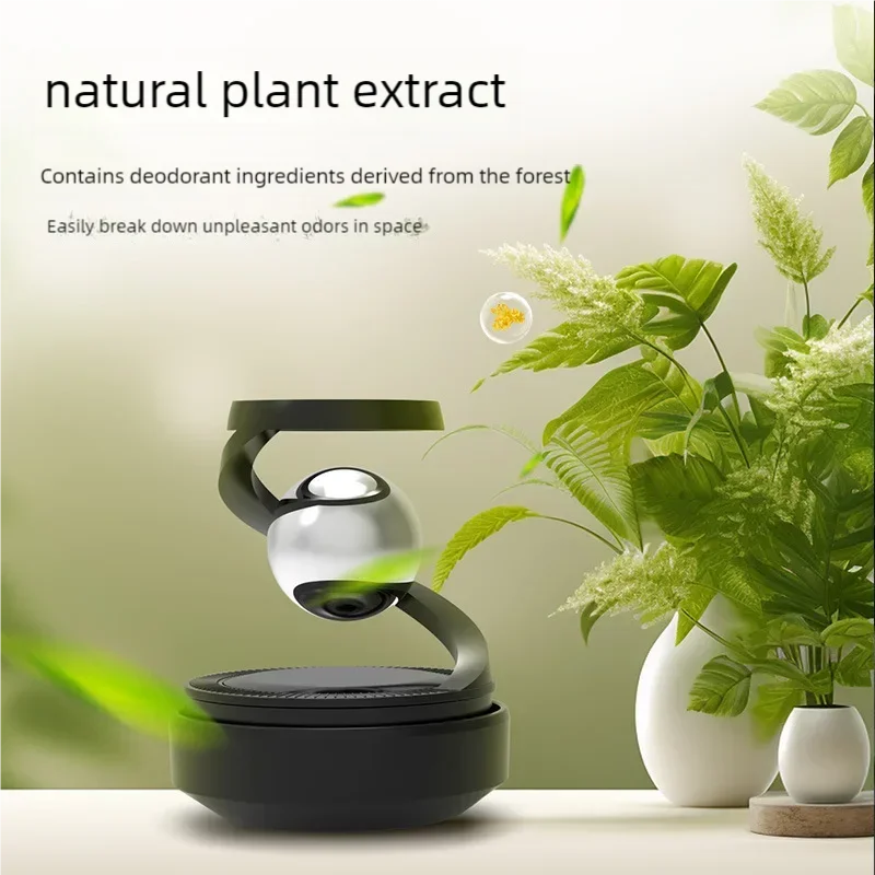 Solar Car Rotating Aromatherapy Perfume Diffuser Levitation Rotating Auto Lasting Fragrance Air Purifier Car Interior Accessorie