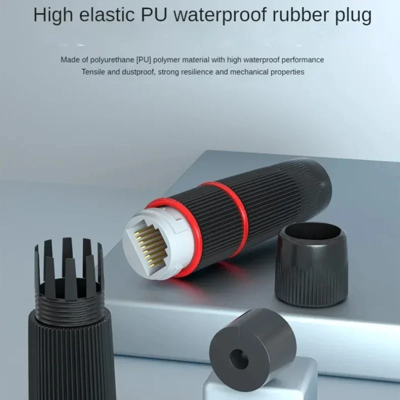 IP67 Wasserdichter RJ45-Koppler Ethernet-Netzwerk-Durchgangsverbinder Outdoor LAN-Kabelverlängerungsadapter für Netzwerkkabel – Detail 2