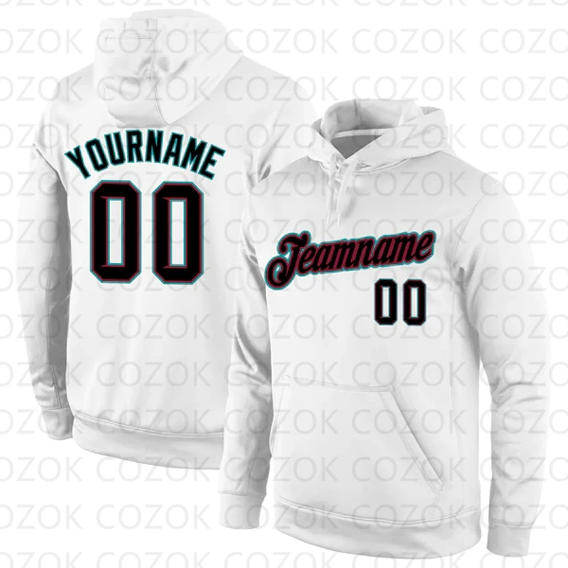 Customized Hoodies White Green Color Jersey 3D Printed  Unisex Pullovers Hoodie Casual Sweatshirts