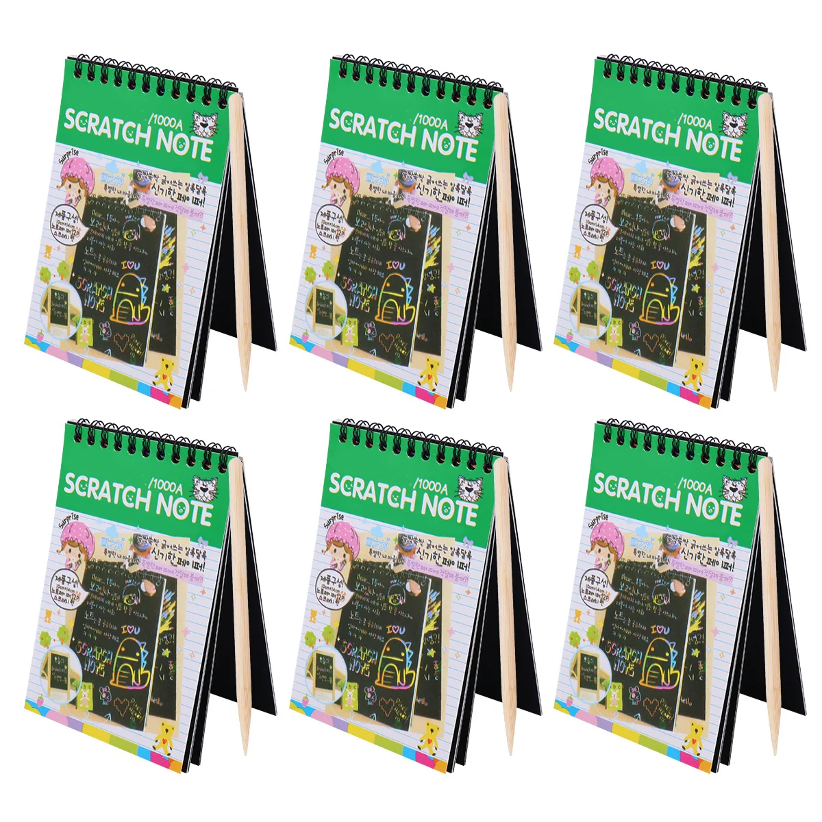 6 juegos de bloc de notas para garabatos para niños, regalo educativo de dibujo DIY no desordenado para niños, avión de viaje para niños