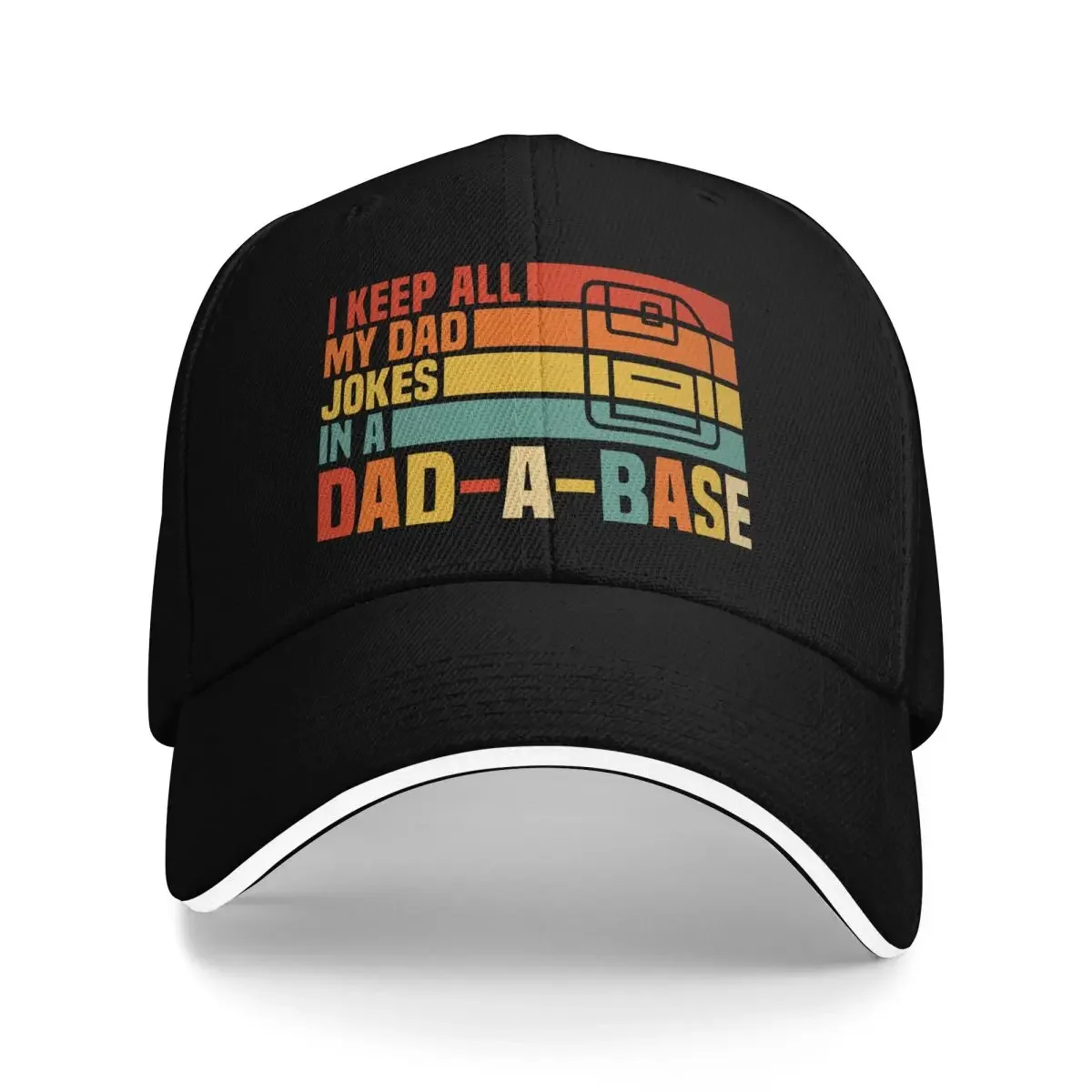 Baseball Caps I Keep All My Dad Jokes In A Dad-A-Base Fun Casquette Unisex Outdoor Summer Hats