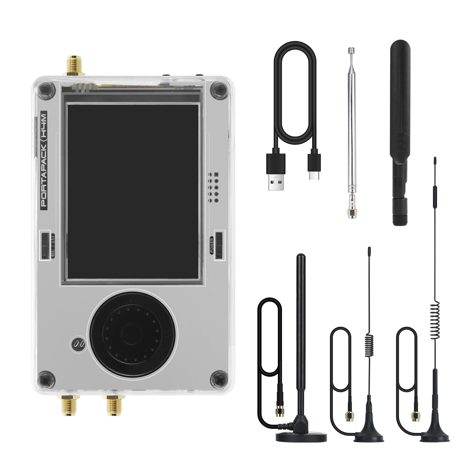 HAMGEEK R10C + H4 HackRF One R10C V2.0.x SDR Rádio MAX2837 e Portapack H4 com 5 Antenas