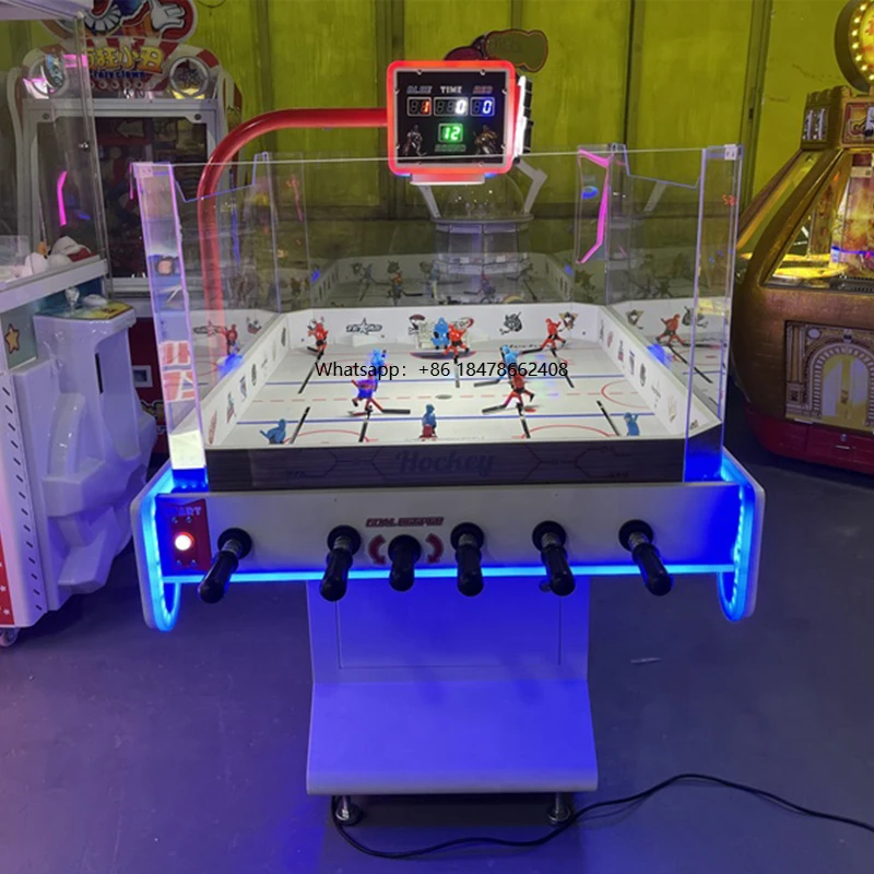 Coin Operated Indoor Sports Ice Hockey Arcade Game Machine BUBBLE Air Hockey Table High Visibility Bubble Effect Coin Game