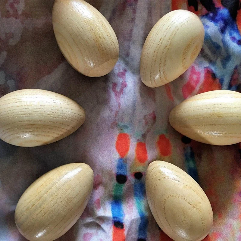 Set Of 24 Pcs Wooden Percussion Musical Egg Maracas Egg Shakers Musical Instrument Toy For Kids