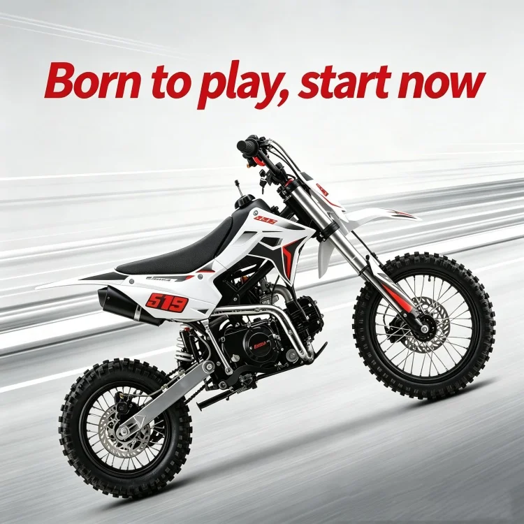 Lightweight DesignFactory Direct 125CC Horizontal Single Cylinder 4-Stroke Air Cooled Off Road Dirt Bike Kick Start Motocross
