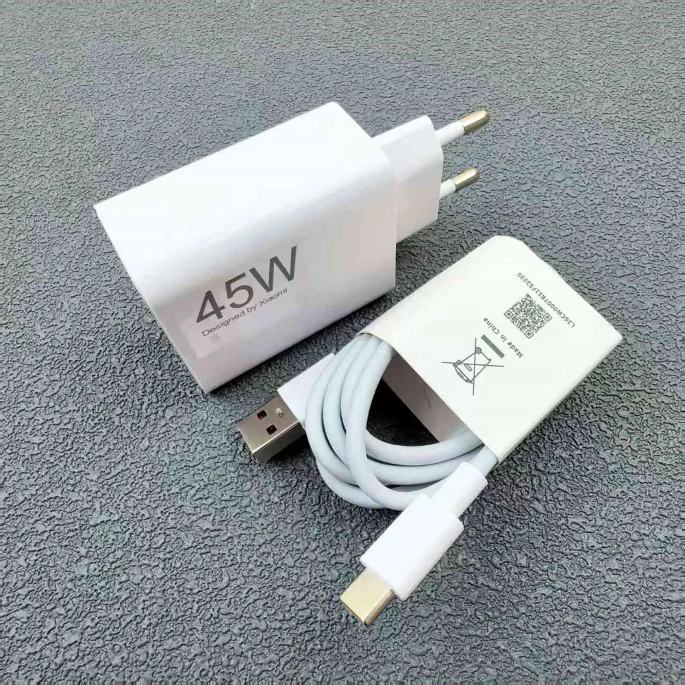 Xiaomi Redmi Note 14 15 Pro 45 واط مجموعة شاحن توربو الاتحاد الأوروبي محول شحن سريع 6A نوع C كابل ل Mi Pad 7 POCO X7 X6 M7 Pro X3 X4 X5