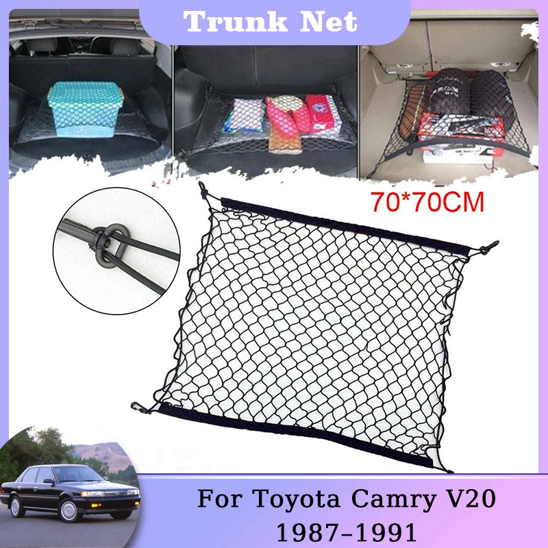 Trunk Storage Net For Toyota Camry V20 Lexus ES 250 Holden Apollo 1987 1988 1989 1990 1991 Nylon Mesh Auto Rear Elastic Boot Car